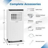 10000 BTU Portable Air Conditioner 3 in 1 AC Unit with Fan and Dehumidifier