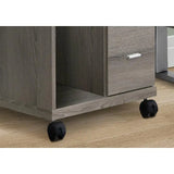 Modern Brown Laminate Mobile File Storage Cabinet with Printer Cart for Office Work