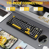 ATTACK SHARK X98PRO Wireless Mechanical Keyboard, Gasket Hot Swappable, PBT Keycaps, LED matrix screen,4000mAh