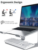 Aluminum Laptop Stand with Ergonomic 6-Inch Elevation for Desk, Compatible