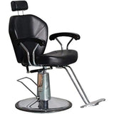 Black PU Material Hydraulic Reclining Barber Chair Sn S