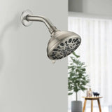 High-Pressure 6-Setting 4" Adjustable Shower Head - Clog-Proof Design