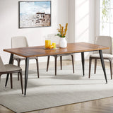 Tribesigns Dining Table180x80x75cm, Spacious Rustic Industrial Table for 6-8 People,