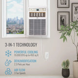 10,000 BTU Window Air Conditioner with Dehumidifier, 115V for Bedroom