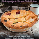 Glass Pie Plates Set of 2, 7-Inch Baking Dishes with Handles, Oven & Freezer Safe