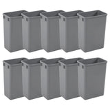 10 Pack 35 QT Garbage Waste Recycling Bin Easy To Clean Waste Trash Rubbish Bin