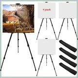 66-Inch Adjustable Metal Easel Stand for Painting, Displaying & Drawing - Lightweight Portable for Tabletop