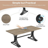 Modern 5FT Conference Table for 4-6 People, Strong Metal Frame Office Meeting Desk