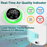 Jafända Air Purifiers for Home Large Room Up To 2105ft², 4× True HEPA Filter, 0.66lbs Activated Carbon Remove Dust Smoke Odor