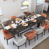 71In Large Rectangular White Dining Table for 4 5 6 8 10 People, Family Dinner Table