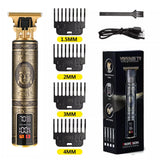 T9 LCD Electric Hairdresser Oil Shaving Head Electric Pusher Carving Electric Pusher Clipper Hair Precision