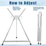 12 Pcs Aluminum 15'' to 21'' High Tabletop Easel Display Adjustable Portable Tripod Desktop