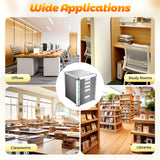 5 Layers Drawer Organizer, Lockable File Holder, Desk Apothecary Cabinet, Aluminum Alloy Storage Box, for Home Office Supplies