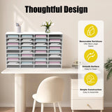36 Compartment Literature Organizer, Rounded Corners Storage Cabinet,for Files