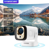 Android 11 WiFi6 BT5.4 Mini Outdoor Movie Projector with Air Mouse