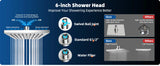 6 Inch High Pressure Rainfall Shower Head, Waterfall Shower Head, High Flow Fixed Showerheads