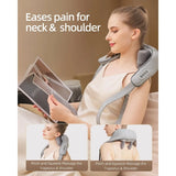 Cordless Neck Shoulder Massager with Heat for Deep Tissue Kneading Relief Enhances Blood Circulation and Eases Muscle Tension I