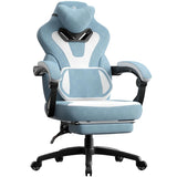 Fabric Gaming Chair with Footrest,Big and Tall Game Chair for Heavy People, Gamer Chair