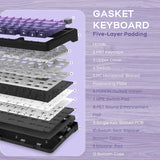MAMBASNAKE x ATTACK SHARK X85 Gasket Mechanical Keyboard with Knob