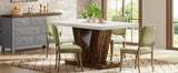 Tribesigns 47-Inch Dining Table for 4-6, White Kitchen Dinner Table