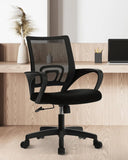 Black Mesh Gaming Office Chair Mid Back Lumbar Support Adjustable Height Swive