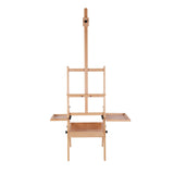 Large Wood H-Frame Easel W/ Storage Tray Adjustable Artist Easel Stand with Artist Storage Drawer