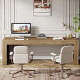 Tribesigns 79-Inch Extra Long Desk, Two Person Double Desk for Home Office