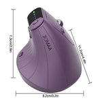 BT5.0 Wireless Vertical Mouse With Function Adjustment Knob 8 Buttons
