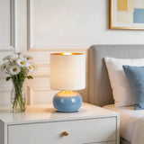 Ceramic Table Lamps Set of 2, Modern Classic Bedside Lamps for Nightstand