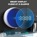 Touchless Automatic Soap Dispenser with Clock: Wall Mount Rechargeable