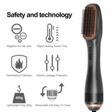 3-In-1 Hot  Air Brush Overheating Protection Negative Ion Hair Straightener Fast Heating Light weight