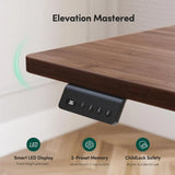 63 x 55 L-Shaped Adjustable Height Desk, Electric Sit-Stand Computer Desk with Splice Board,
