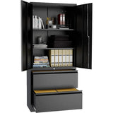 Metal Cabinets with Lockable Drawers and Doors Lateral File Cabinets Steel Filing Lockers Book Case