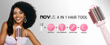 Smooth Style Heated Comb + Blow Dryer Brush,2-in-1 Hot Air Brush for One-Step Straightener