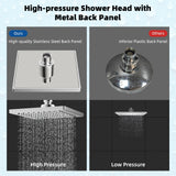 6 Inch High Pressure Rainfall Shower Head, Waterfall Shower Head, High Flow Fixed Showerheads