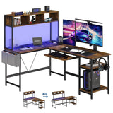 JHK 67" L Shaped Gaming Desk Corner Desks for Compact Spaces with Keyboard