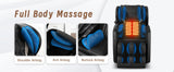 Massage Chair Recliner with Heating, Airbags, Foot Roller, Bluetooth Speaker