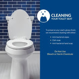 Padded Toilet Seat Cushioned Soft Vinyl over Wood Core Seat Secure