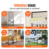 SucceBuy Grid Wall Panels Tower Wire Gridwall Display Racks Double Side Gridwall Panels for Art Craft Shows