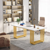 Tribesigns Modern Office Desk, 70.9" Wooden Computer Desk