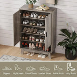 5 Tier Shoe Cabinet Storage for Entryway w/ Doors, Freestanding Shoe Rack