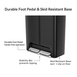 Kitchen Recycling Trash Can 16 Gallon Dual Compartment Step Operated Plastic
