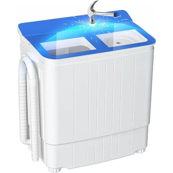 Portable Waher and Dryer, 14.5 lbs Mini Small Washing Machine Combo-MD DC PRINT