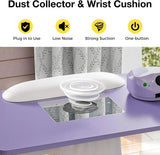 Manicure Table Nail Desk for Nail Tech with Dust Collector & Wrist Rest, Acetone Resistant Beauty Salon
