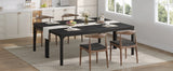 78.7 Inches Long Dining Table for 6-8 Person, Large Rectangle Wood Dining Table, Dinner Table (Only Table) (Black)
