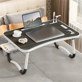 Portable Foldable Laptop Table Bed Desk,Lap Desk Tray Table with USB Ports