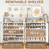 7-Tier Shoe Cabinet with Adjustable Shelves, 47.2'' for Entryway Hallway