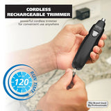 Pro Series Rechargeable Eyebrow Ear Nose Hair Trimmer for Men Painless DualTech Eyebrow Trimmer Facial Hair