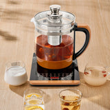 BYMAOCAR Electric Kettle Health Pot, 1.8L Kitchens Multifunction Glass Boiler W/ Filter