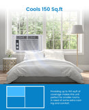 5000 BTU Window Air Conditioner for Bedrooms up to 250 Sq.Ft, 2 Fan Speeds